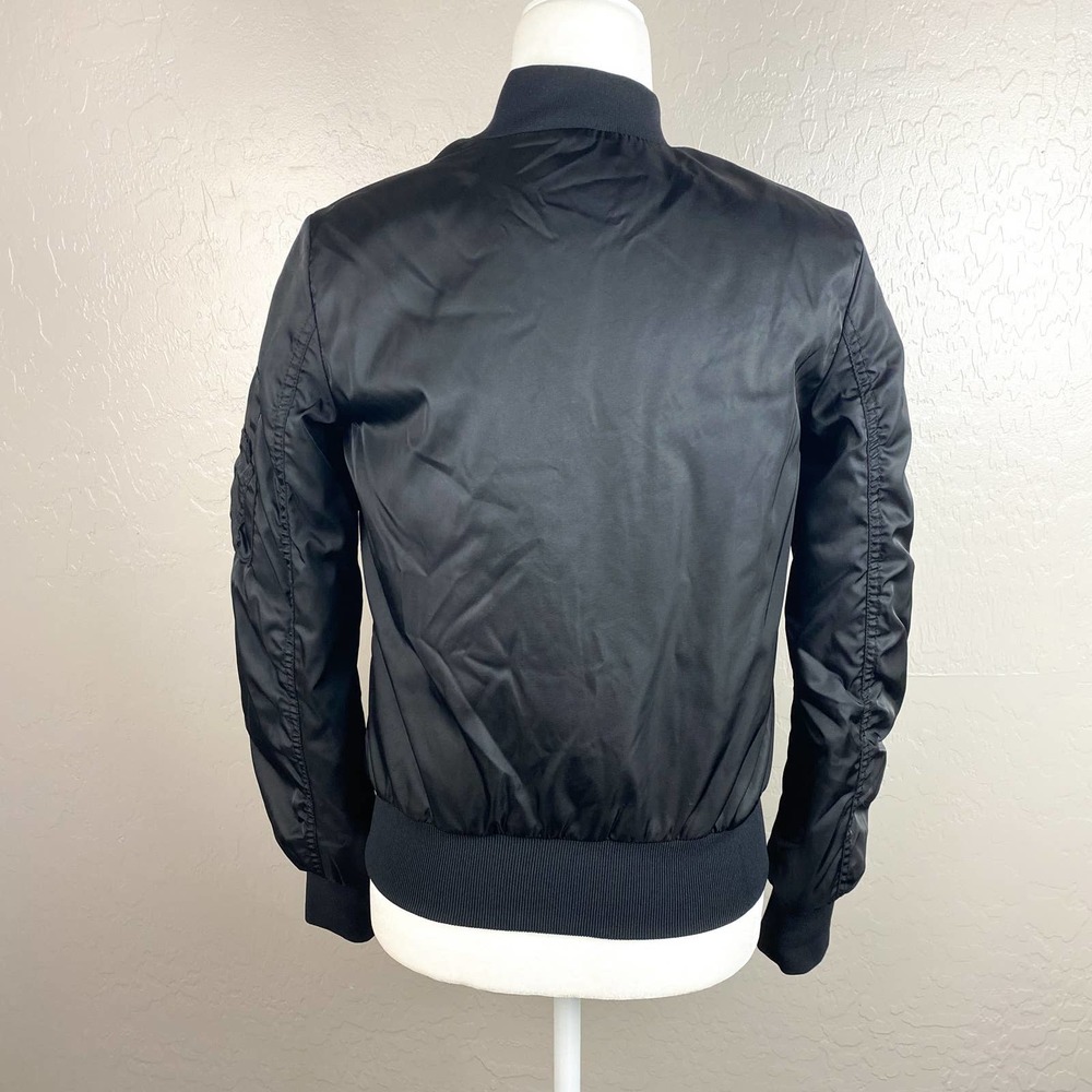 Aritzia The Group Babaton Gilman Sky Captain Black Bomber Jacket Size XS - Picture 5 of 12